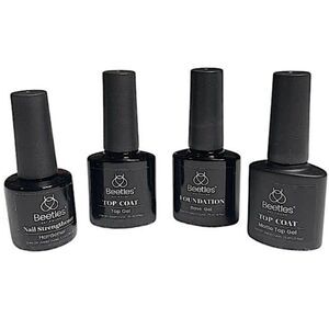 Beetles Nail Polish New 4 Pcs Hardener, Base, Matte and Top Gel .25oz ea Beauty